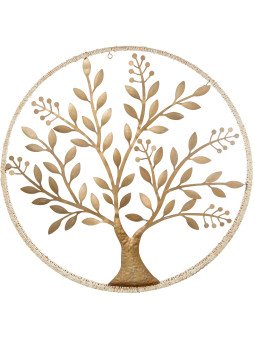 Adorno Pared Metal 80cm Arbol