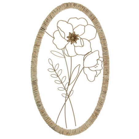 Adorno Pared Metal Flor