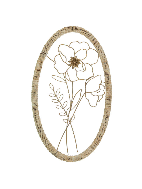 Adorno Pared Metal Flor