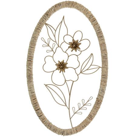 Adorno Pared Metal Flores