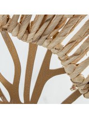 Adorno Pared Madera/metal 61cm Árboles Dorados