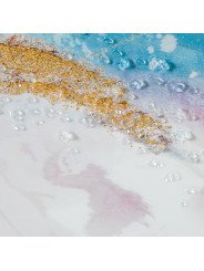 Cuadro Lienzo Acrilico Abstracto Marco Madera Natural