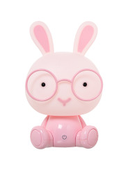 Lámpara Led Sobremesa Conejo Rosa, Alimentación Usb