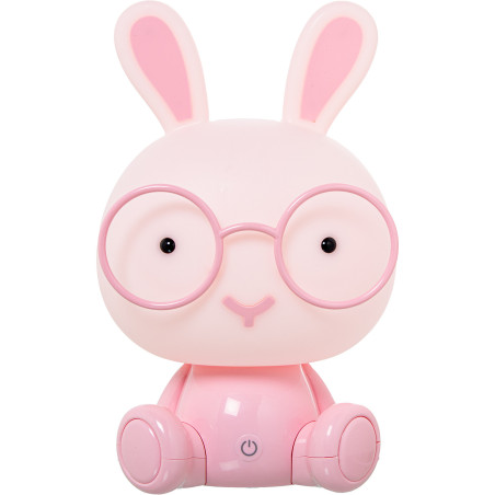 Lámpara Led Sobremesa Conejo Rosa, Alimentación Usb