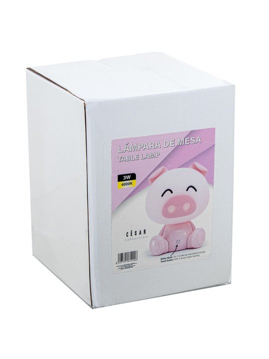 Lámpara Led Sobremesa Cerdito, Alimentación Usb