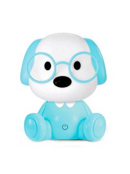 Lámpara Led Sobremesa Perro Azul, Alimentación Usb