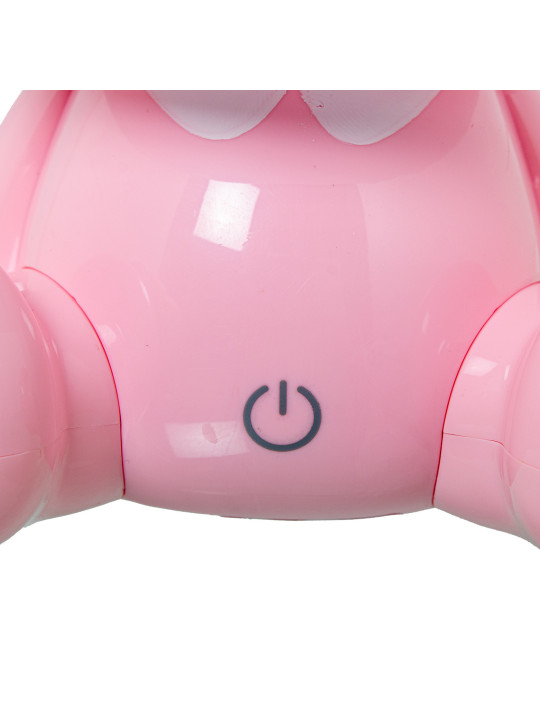 Lámpara Led Sobremesa Perro Rosa, Alimentación Usb