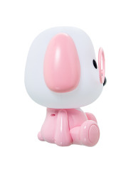 Lámpara Led Sobremesa Perro Rosa, Alimentación Usb