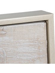 Cuadro Lienzo Marco Madera Natural 80x120cm Abstracto