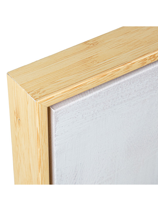 Cuadro Lienzo Marco Madera Natural 80x120cm Flores 80% Pinta