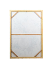 Cuadro Lienzo Marco Madera Natural 80x120cm Flores 80% Pinta