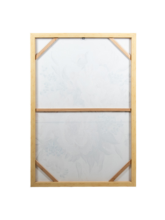 Cuadro Lienzo Marco Madera Natural 80x120cm Flores 80% Pinta