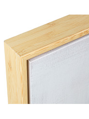 Cuadro Lienzo Marco Madera Natural 80x120cm Flores 80% Pinta