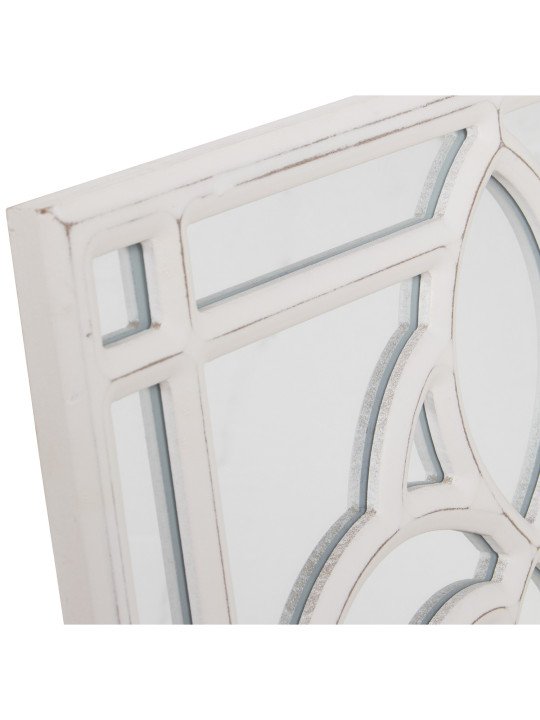 Retablo Madera Calado C/espejo Blanco Decapé