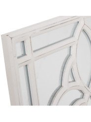 Retablo Madera Calado C/espejo Blanco Decapé