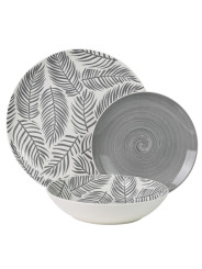 Vajilla 18 Pzs Porcelana Grishojas, Plato Llano:ø27cm