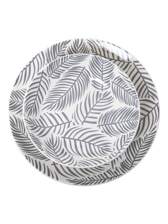 Vajilla 18 Pzs Porcelana Grishojas, Plato Llano:ø27cm