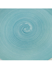 Vajilla 18 Pzs Porcelana Azulhojas, Plato Llano:ø27cm