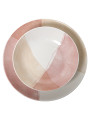 Vajilla 18 Pzs Porcelana Tonos Rosa, Plato Llano:ø27cm
