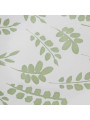 Vajilla 18 Pzs Porcelana Blanco Hojas Verdes,plato Llano:ø27