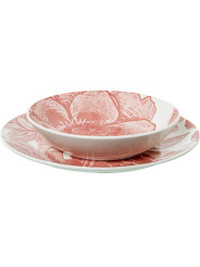 Vajilla 18 Pzs Porcelana Florrosa