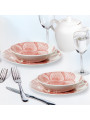 Vajilla 18 Pzs Porcelana Florrosa