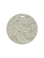 Vajilla 18 Pzs Porcelana Beige Hojas Blancas