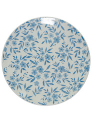 Vajilla 18 Pzs Porcelana Blanco Flores Azules