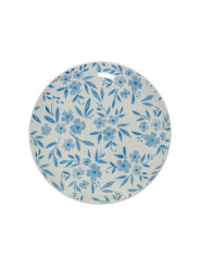 Vajilla 18 Pzs Porcelana Blanco Flores Azules