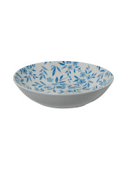 Vajilla 18 Pzs Porcelana Blanco Flores Azules