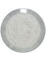 Vajilla 18 Pzs Porcelana Deco. Moteado Borde Gris
