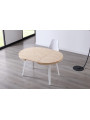 MESA COMEDOR REDONDA EXTENSIBLE BERG-E 100 - 140 - 180 CM ROBLE  / NEGRO, ROBLE/ BLANCO , HONEY / NEGRO.