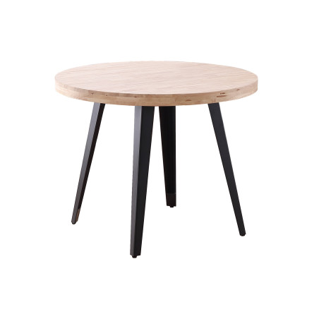 MESA COMEDOR REDONDA FIJA BERG 100 CM ROBLE  / NEGRO ,ROBLE  / BLANCO, HONEY / NEGRO.