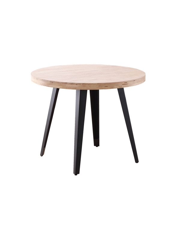 MESA COMEDOR REDONDA FIJA BERG 100 CM ROBLE  / NEGRO ,ROBLE  / BLANCO, HONEY / NEGRO.