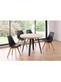 MESA COMEDOR REDONDA FIJA BERG 100 CM ROBLE  / NEGRO ,ROBLE  / BLANCO, HONEY / NEGRO.