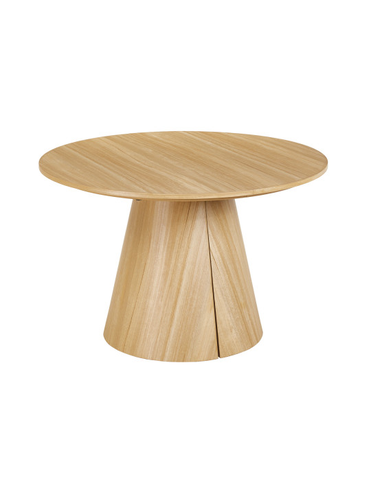 MESA COMEDOR REDONDA EXTENSIBLE DAMIANO 120 - 160 - 200 x 120 CM OAK.