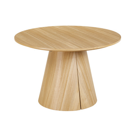 MESA COMEDOR REDONDA EXTENSIBLE DAMIANO 120 - 160 - 200 x 120 CM OAK.