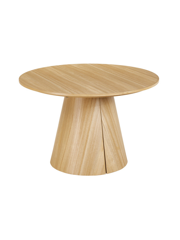 MESA COMEDOR REDONDA EXTENSIBLE DAMIANO 120 - 160 - 200 x 120 CM OAK.