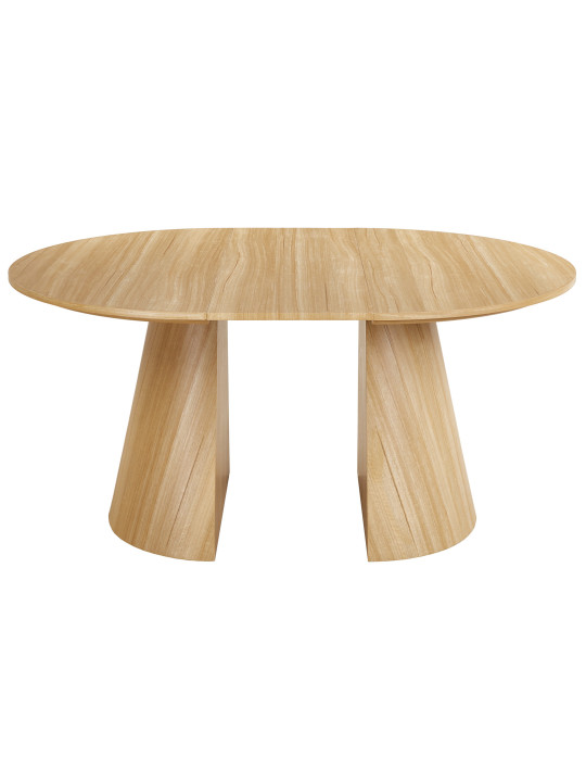 MESA COMEDOR REDONDA EXTENSIBLE DAMIANO 120 - 160 - 200 x 120 CM OAK.
