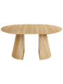 MESA COMEDOR REDONDA EXTENSIBLE DAMIANO 120 - 160 - 200 x 120 CM OAK.