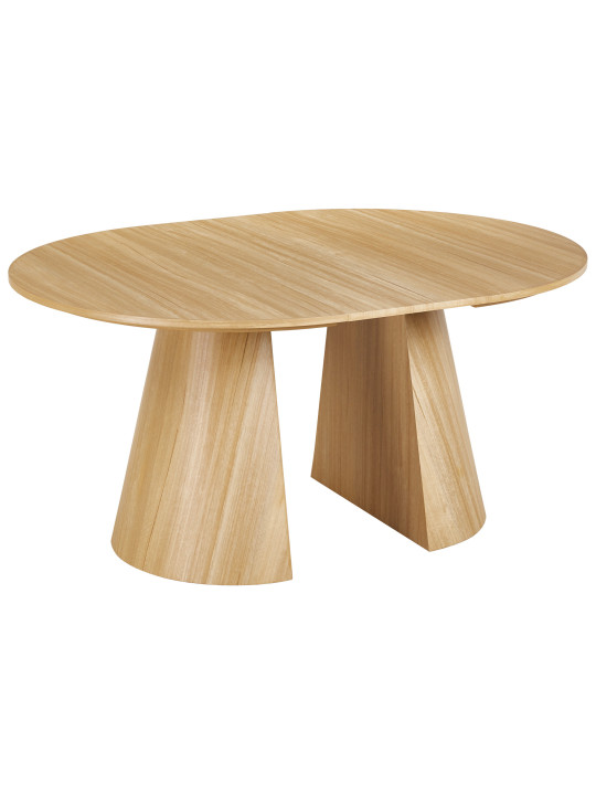 MESA COMEDOR REDONDA EXTENSIBLE DAMIANO 120 - 160 - 200 x 120 CM OAK.