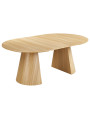 MESA COMEDOR REDONDA EXTENSIBLE DAMIANO 120 - 160 - 200 x 120 CM OAK.