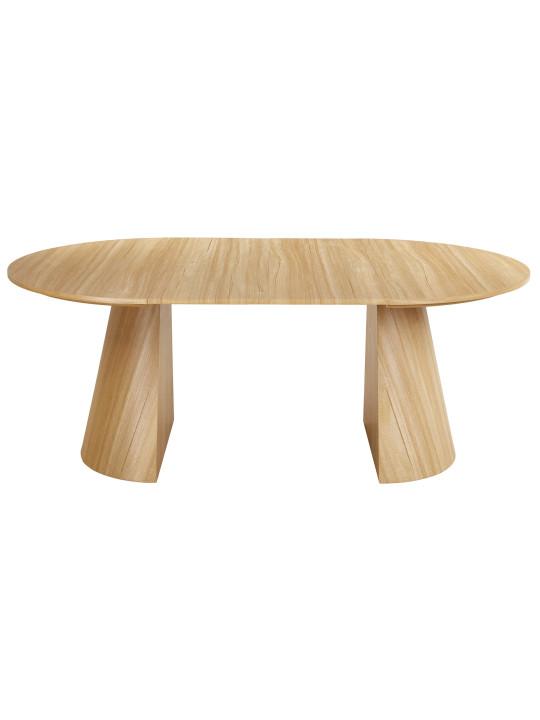 MESA COMEDOR REDONDA EXTENSIBLE DAMIANO 120 - 160 - 200 x 120 CM OAK.