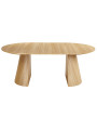 MESA COMEDOR REDONDA EXTENSIBLE DAMIANO 120 - 160 - 200 x 120 CM OAK.