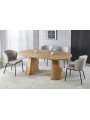 MESA COMEDOR REDONDA EXTENSIBLE DAMIANO 120 - 160 - 200 x 120 CM OAK.