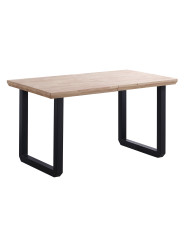 MESA COMEDOR EXTENSIBLE ROMA 140 - 180 - 220 x 80 CM ROBLE NORDISH / NEGRO, ROBLE/ BLANCO ,  HONEY / NEGRO.
