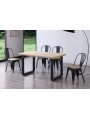 MESA COMEDOR EXTENSIBLE ROMA 140 - 180 - 220 x 80 CM ROBLE NORDISH / NEGRO, ROBLE/ BLANCO ,  HONEY / NEGRO.