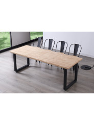 MESA COMEDOR EXTENSIBLE ROMA 140 - 180 - 220 x 80 CM ROBLE NORDISH / NEGRO, ROBLE/ BLANCO ,  HONEY / NEGRO.