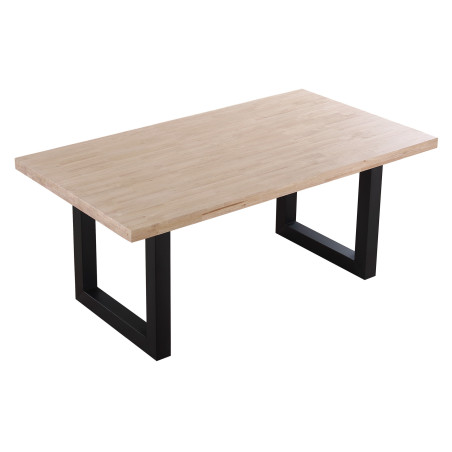 MESA COMEDOR FIJA LOFT 180 x 100 CM ROBLE  / NEGRO , ROBLE / BLANCO.