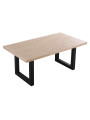 MESA COMEDOR FIJA LOFT 180 x 100 CM ROBLE  / NEGRO , ROBLE / BLANCO.